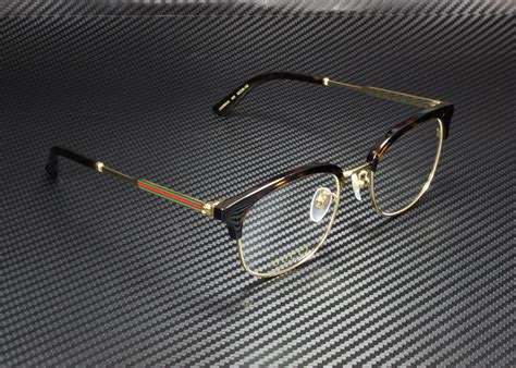 gold gucci glasses mens|Gucci gold rimmed glasses.